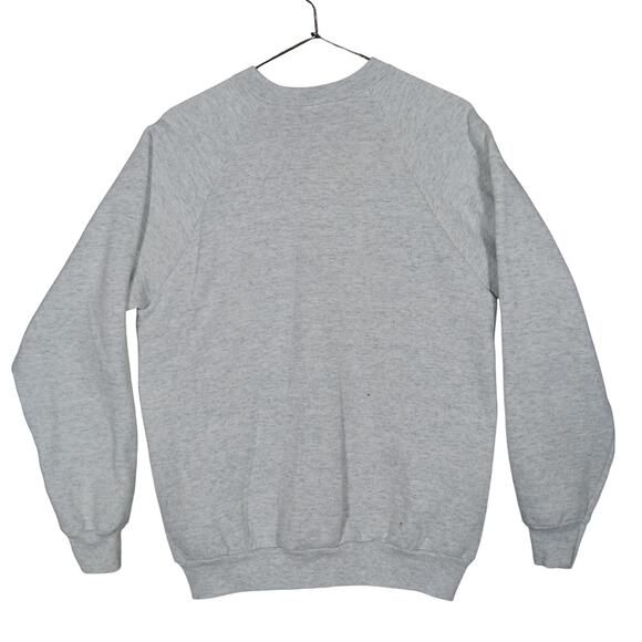 Vintage Single Stitch 90s Puffy Paint Handmade Sweatshirt Large Gray Floral - Picture 5 of 8